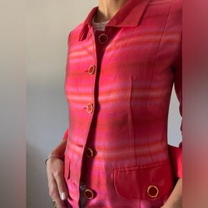 Nina Ricci vintage jacket,pink,red,size 4